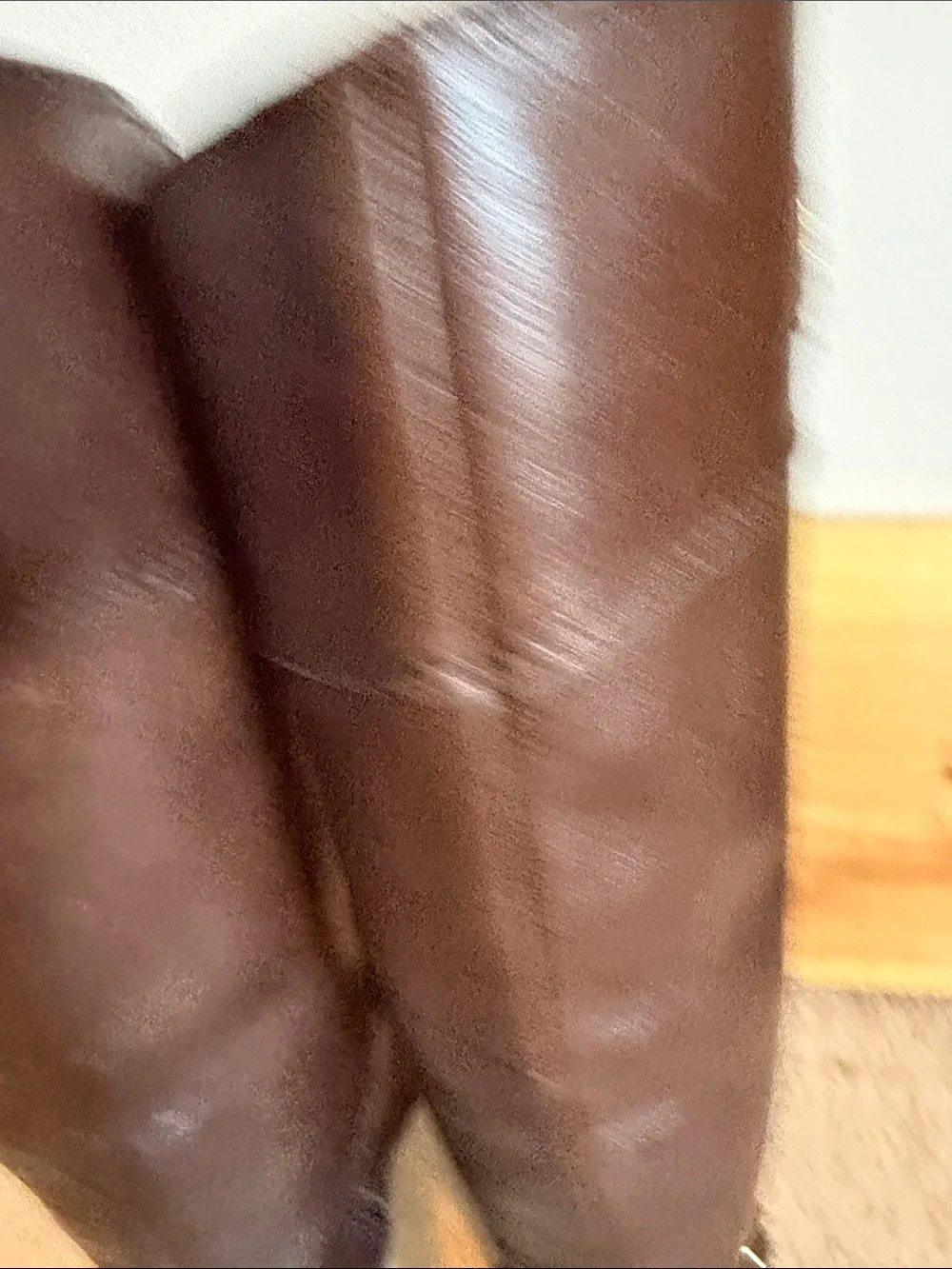 ANTONIO MELANI Tall Leather ln Boots in Dark Brown